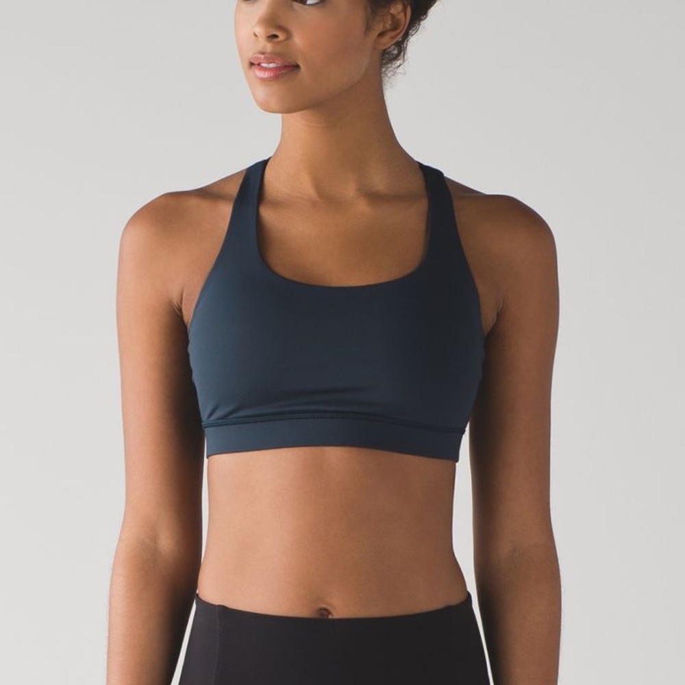 Lulu Lemon Energy Bra Nocturnal Teal size 4